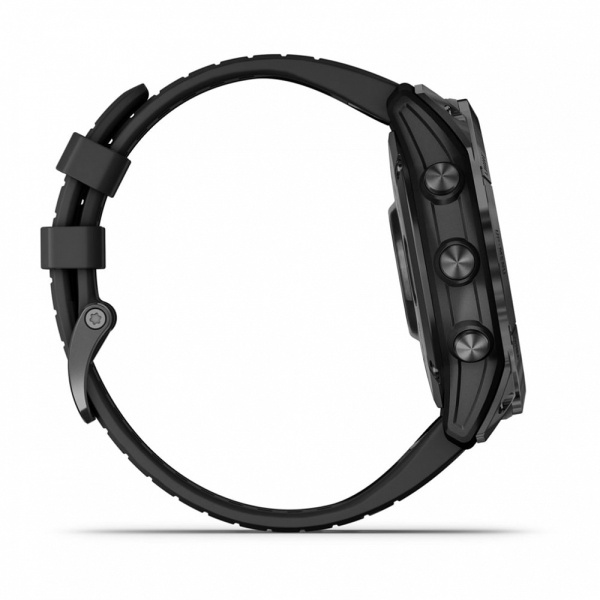 Garmin  FENIX 7X Pro Sapphire Solar Edition Титановый угольно-серый корпус с DLC-покрытием и черным ремешком Garmin  FENIX 7X Pro Sapphire Solar Edition Титановый угольно-серый корпус с DLC-покрытием и черным ремешком