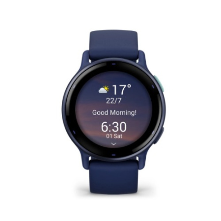 Garmin VIVOACTIVE 5 синие с металлически-синим безелем и силиконовым ремешком Garmin VIVOACTIVE 5 синие с металлически-синим безелем и силиконовым ремешком