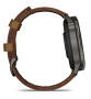 Garmin VENU 4 45 mm, Slate with Black Silicone Band and Brown Leather Band