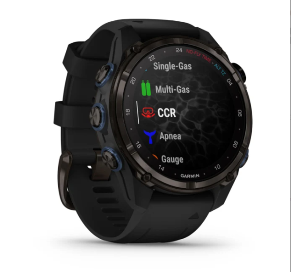 Garmin DESCENT MK3i Карбоново-серый DLC из титана с черным силиконовым ремешком