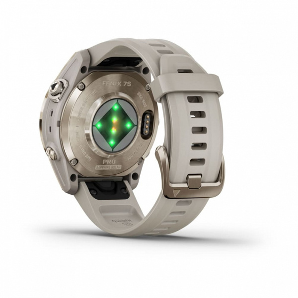 Garmin  FENIX 7S PRO Sapphire Solar золотистый корпус со светло-песочным ремешком Garmin  FENIX 7S PRO Sapphire Solar золотистый корпус со светло-песочным ремешком