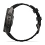 Часы Garmin Fenix 9 Pro - 47 мм, титановый, угольно-серый DLC, черно-серый силиконовый ремешок