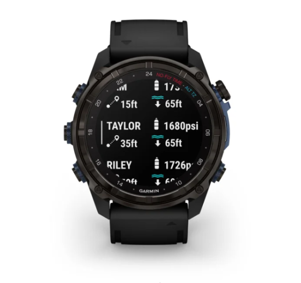 Garmin DESCENT MK3i  серый DLC Titanium с черным силиконовым ремешком и приемопередатчиком Descent T2