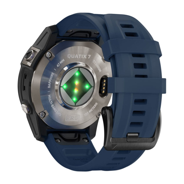 Garmin QUATIX 7 PRO AMOLED, сапфировое стекло, титановый, темно-синий ремешок Garmin QUATIX 7 PRO AMOLED, сапфировое стекло, титановый, темно-синий ремешок