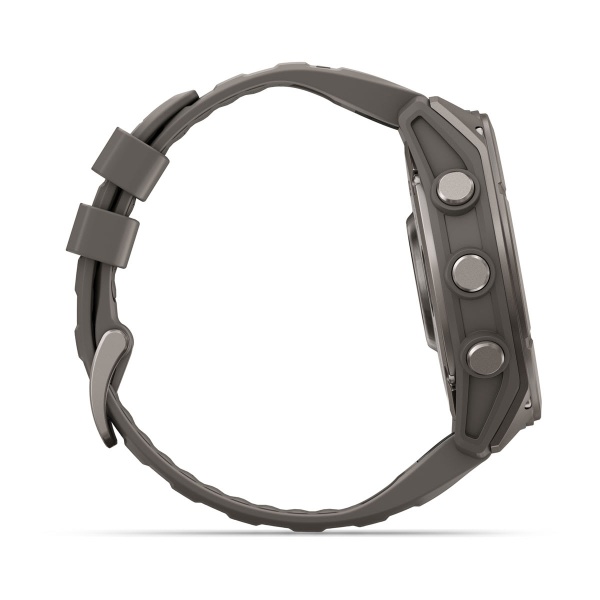 Часы Garmin Fenix 9 - 51 мм, титановый, пепельно-серый силиконовый ремешок