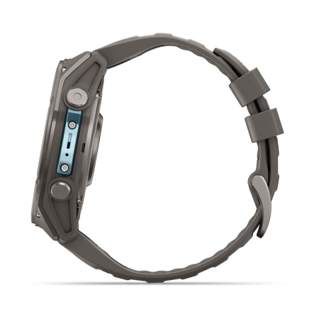 Часы Garmin Fenix 9 - 51 мм, титановый, пепельно-серый силиконовый ремешок