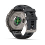 Часы Garmin Fenix 9 Pro - 47 мм, титановый, черный силиконовый ремешок
