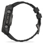 Garmin Fenix 8, 51 мм, AMOLED, Sapphire Carbon Gray DLC Titanium with Black/Pebble Gray силиконовый ремешок