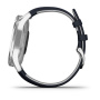 Garmin VIVOMOVE LUXE серебристый с итальянским кожаным темно-синим ремешком Garmin VIVOMOVE LUXE серебристый с итальянским кожаным темно-синим ремешком