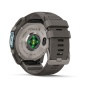 Часы Garmin Fenix 9 - 51 мм, титановый, пепельно-серый силиконовый ремешок