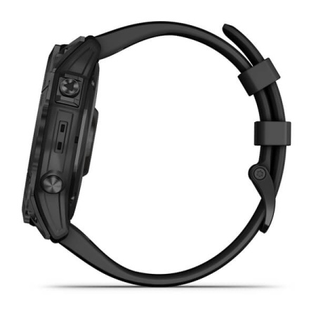 Garmin FENIX 7X Sapphire Solar титановый черный DLC с силиконовым ремешком