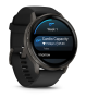 Garmin VENU 4 45 mm, Slate with Black Silicone Band