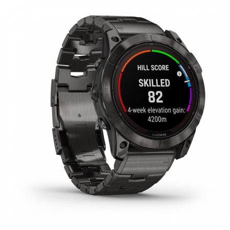 Garmin FENIX 7X PRO Sapphire Solar Edition Титановый угольно-серый корпус с DLC-покрытием и титановым браслетом