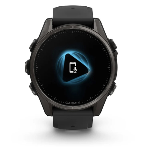 Garmin FENIX 8, 43 мм, AMOLED, Sapphire Carbon Gray DLC Titanium with black/pebble gray силиконовый ремешок Garmin FENIX 8, 43 мм, AMOLED, Sapphire Carbon Gray DLC Titanium with black/pebble gray силиконовый ремешок