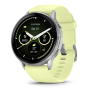 Garmin VENU 4  45 mm, Silver with Citron Silicone band