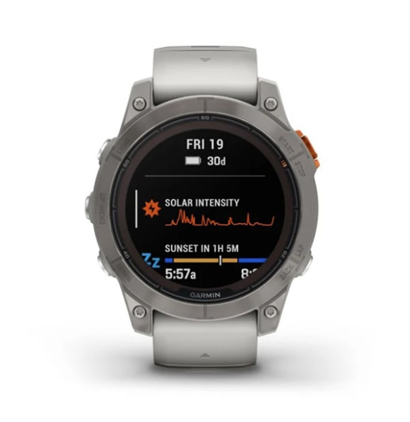Garmin FENIX 7 Pro Sapphire Solar титан с браслетом туманно-серого цвета Garmin FENIX 7 Pro Sapphire Solar титан с браслетом туманно-серого цвета