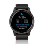 Garmin VENU 2 черные с серым безелем и кожаным ремешком