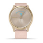 Garmin  VIVOMOVE STYLE светло-золотистый с плетеным нейлоновым розовым ремешком Garmin  VIVOMOVE STYLE светло-золотистый с плетеным нейлоновым розовым ремешком