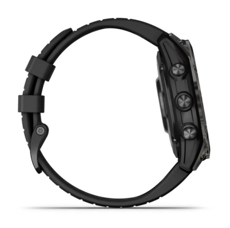 Garmin FENIX 7 Pro Sapphire Solar титан DLC Carbon Grey с черным браслетом