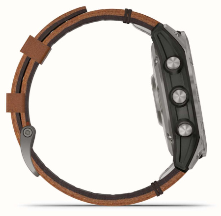 Garmin FENIX 7 Pro Sapphire Solar с кожаным ремешком Garmin FENIX 7 Pro Sapphire Solar с кожаным ремешком
