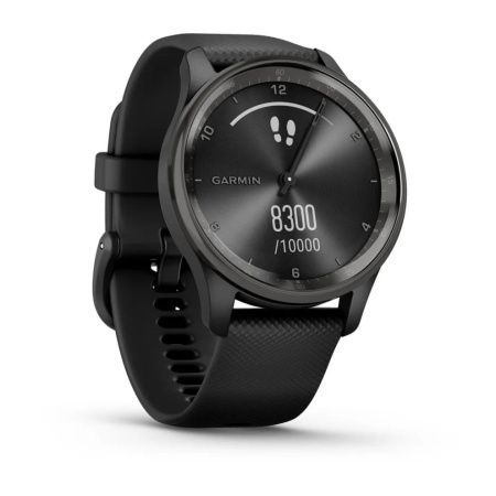 Garmin VIVOMOVE TREND с безелем серого цвета с черным корпусом и силиконовым ремешком