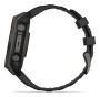 Garmin Fenix 8, 47 мм, Solar, Sapphire Carbon Gray DLC Titanium with Black/Pebble Gray силиконовый ремешок